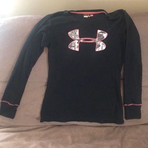 Black Under Armour waffle knit long sleeve
